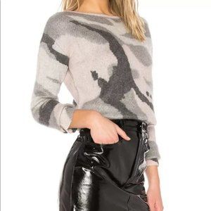 Rag & Bone Women’s Sinclair Pink Camouflage Pullover Sweater Size Small Mohair